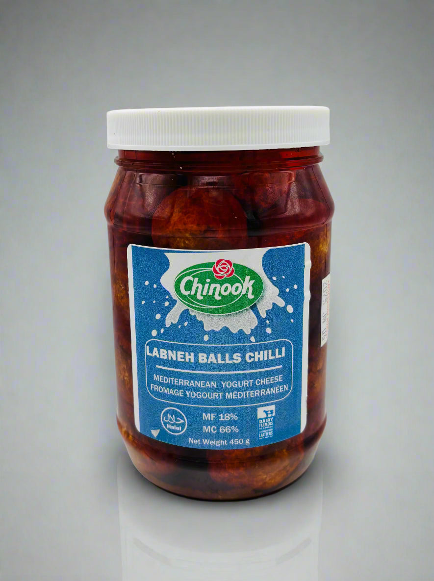 Labneh Cheese Balls, Chilli Flavour - Mediterranean Yogurt Cheese, 450 Grams