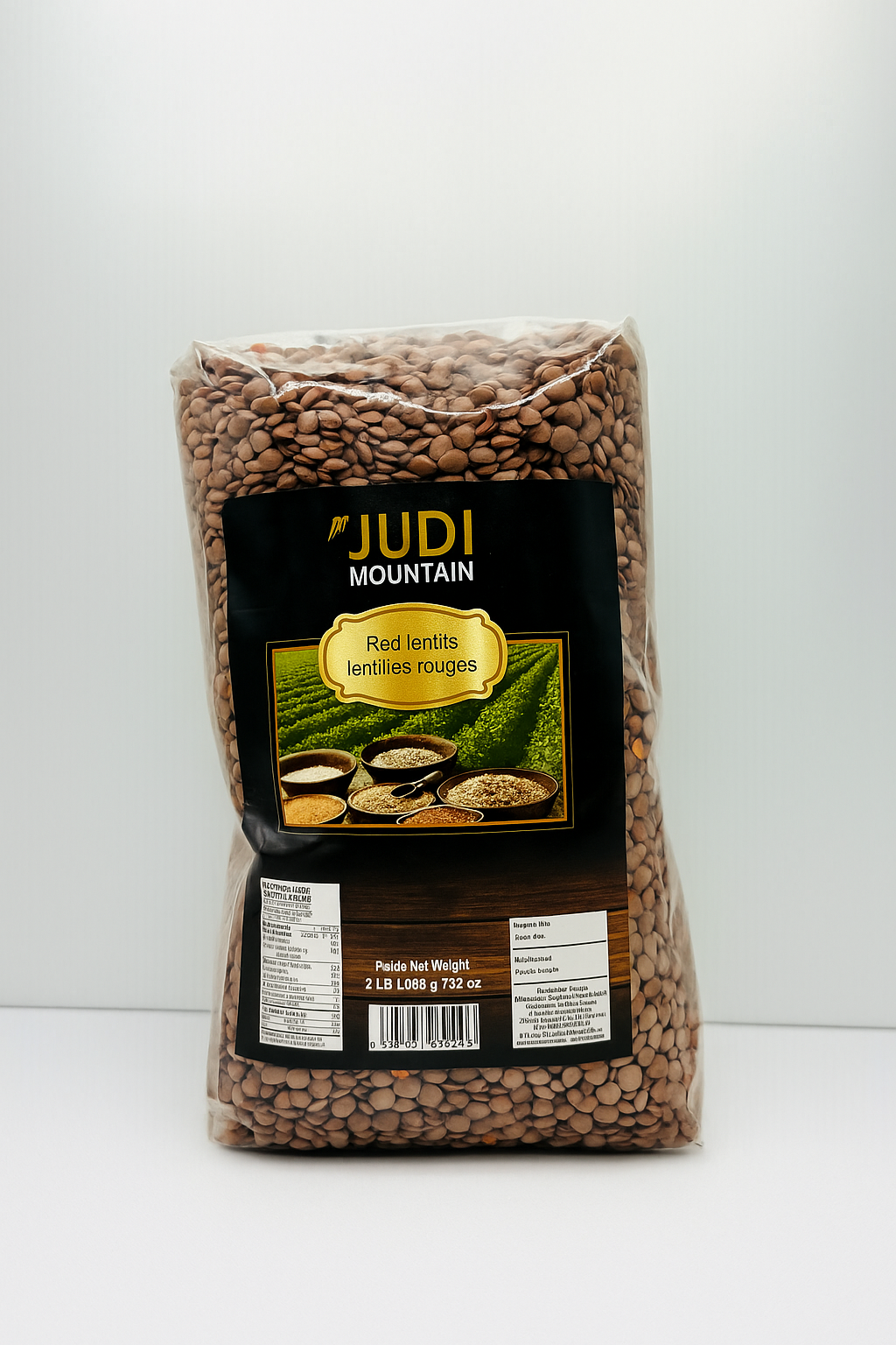 Judi Mountain Red Lentil With Skin, 908 Grams