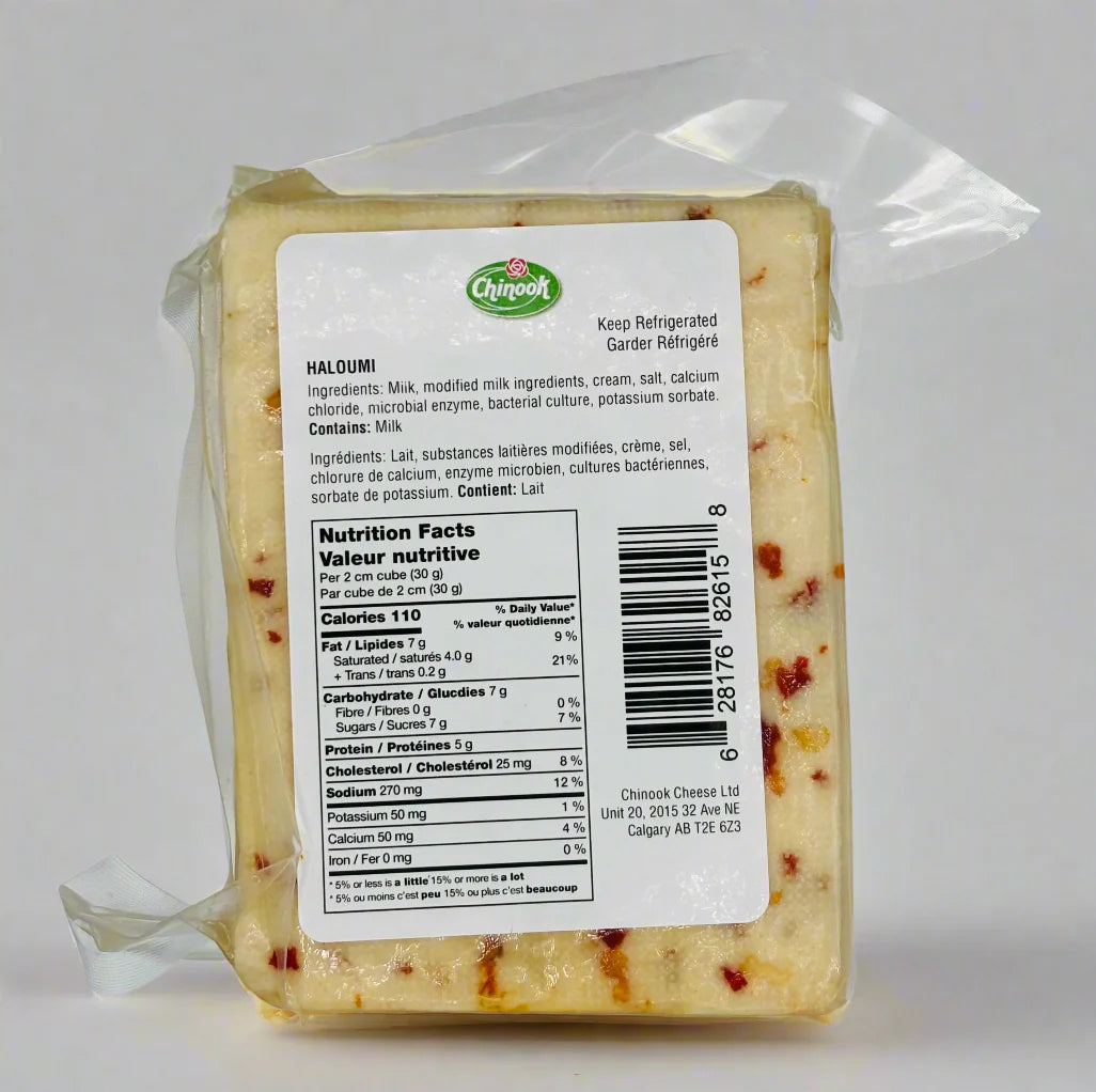 Haloumi Cheese, Chilli Flavour - Mediterranean Cheese, Approx 330 Grams