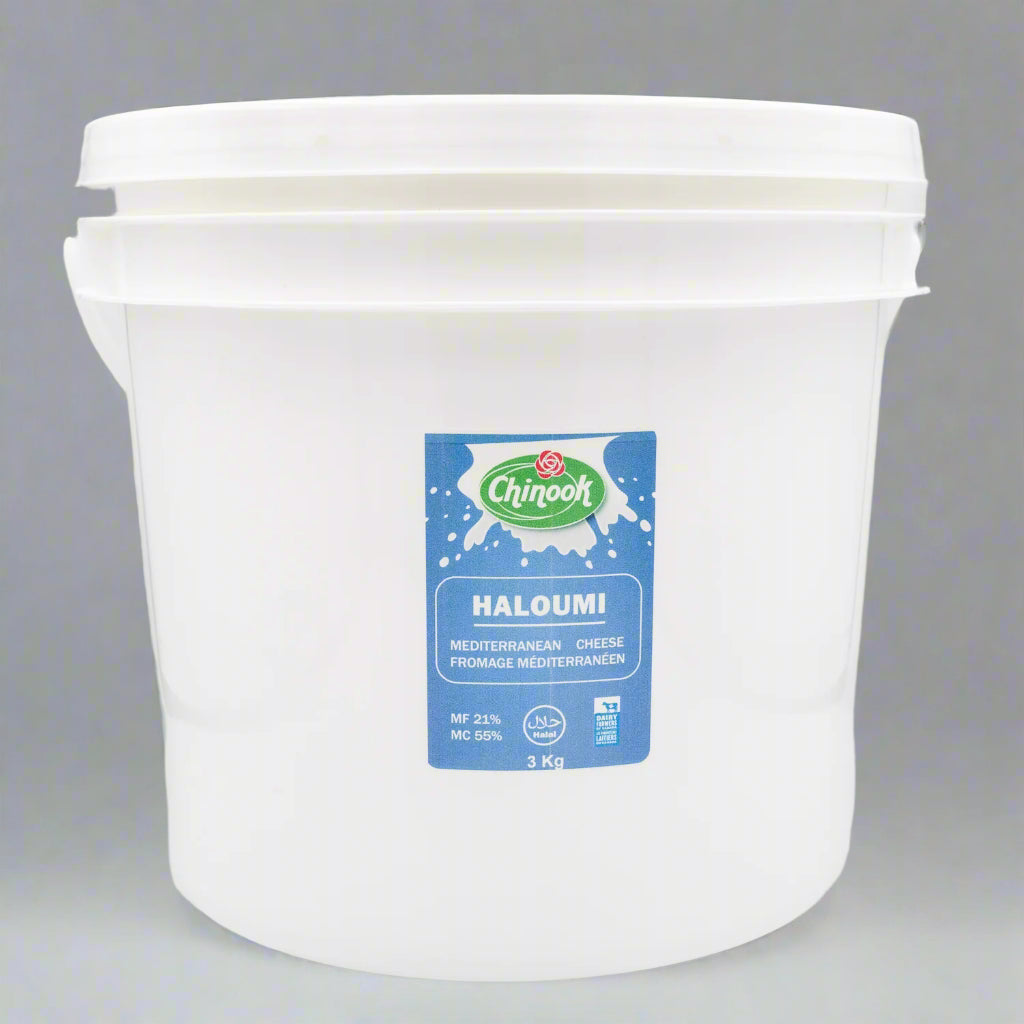 Haloumi Cheese Pail, Plain Flavour - Mediterranean Cheese, 3 KG