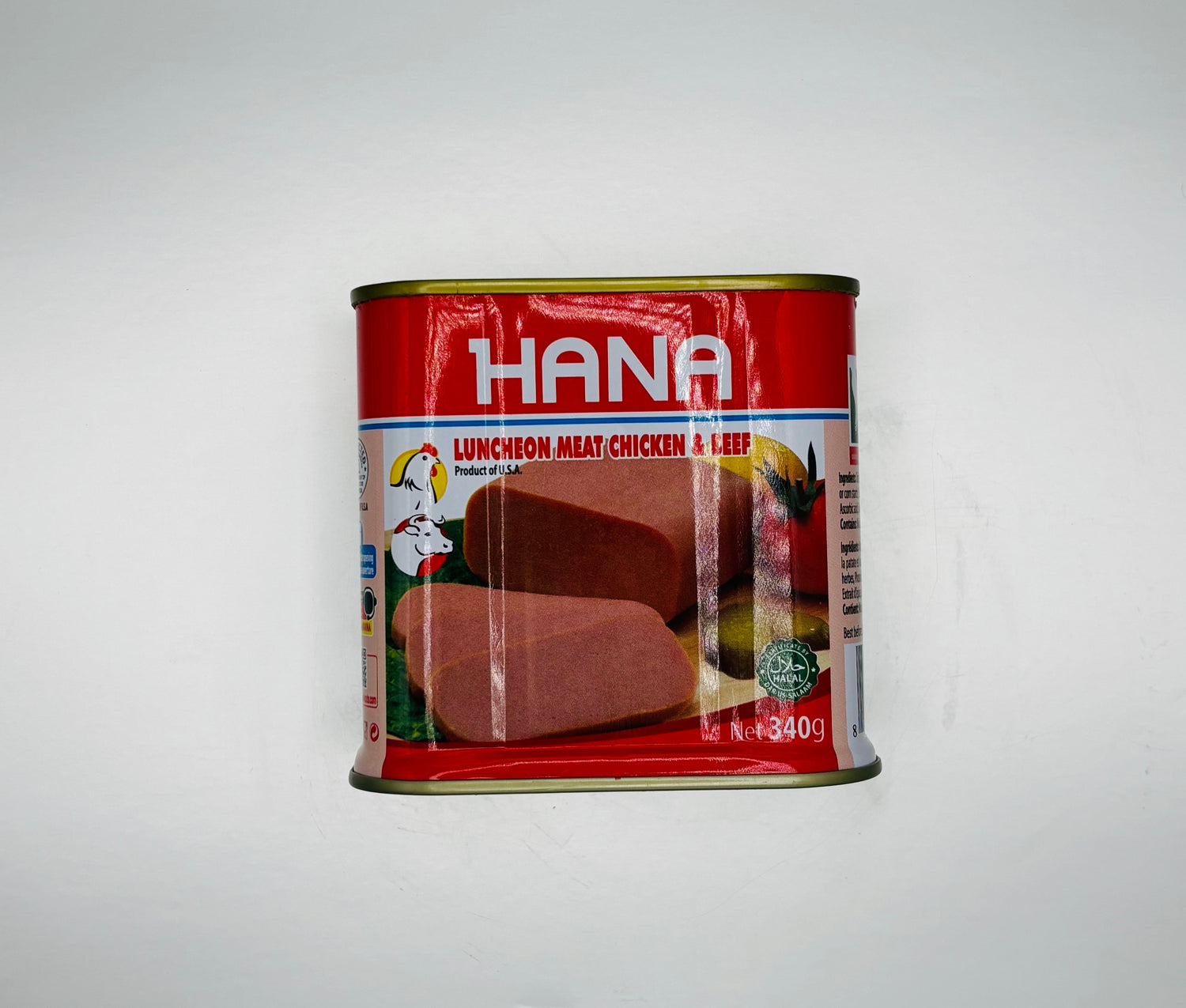 Hana Luncheon Meat, Chicken & Beef, 340 Grams