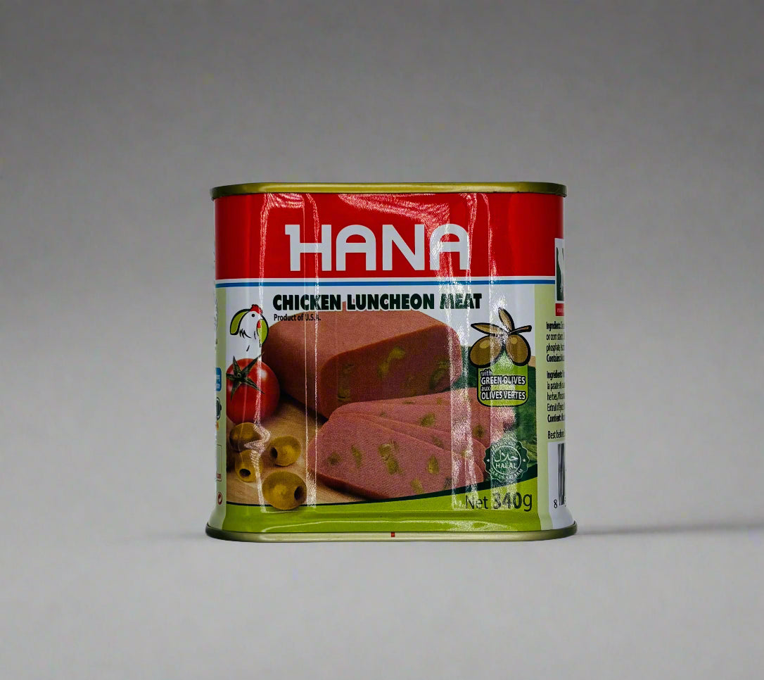 Hana Chicken Luncheon Meat With Olives, 340 Grams