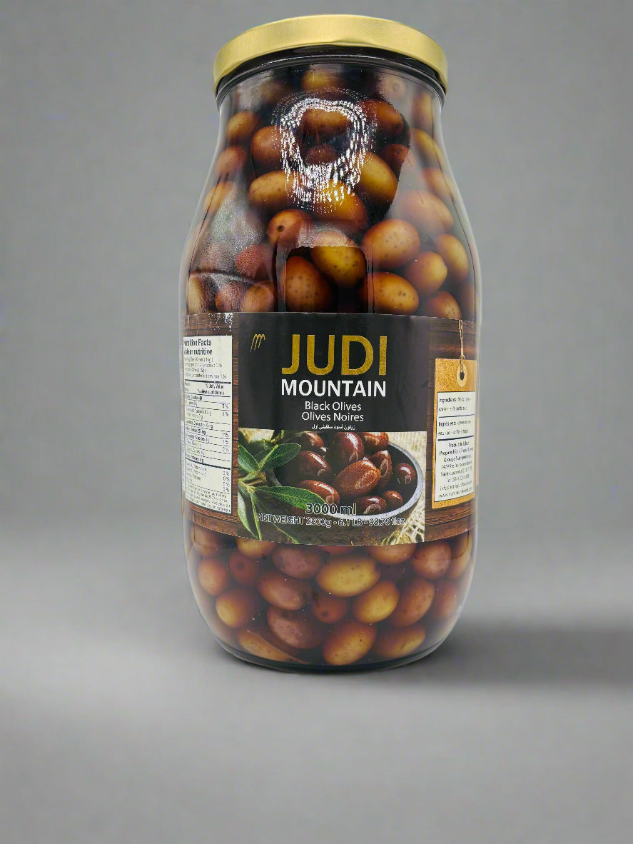 Judi Mountain Black Olives Salqini, 2800 Grams