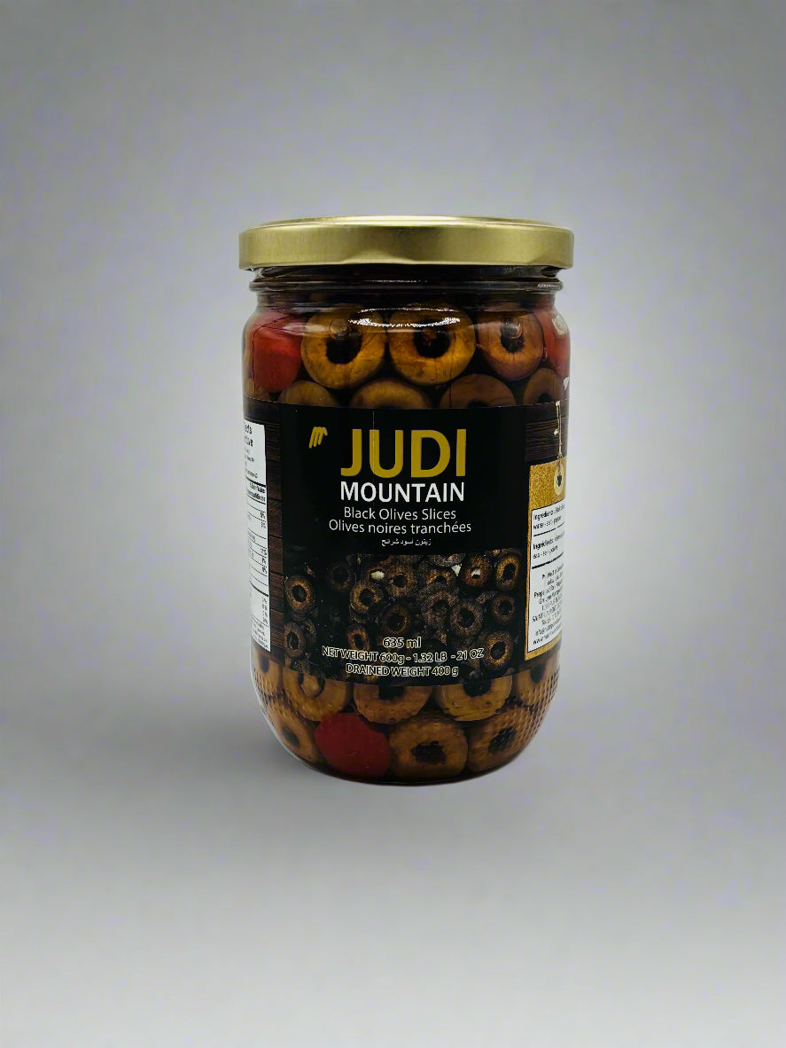 Judi Mountain Black Olives Slices, 600 Grams
