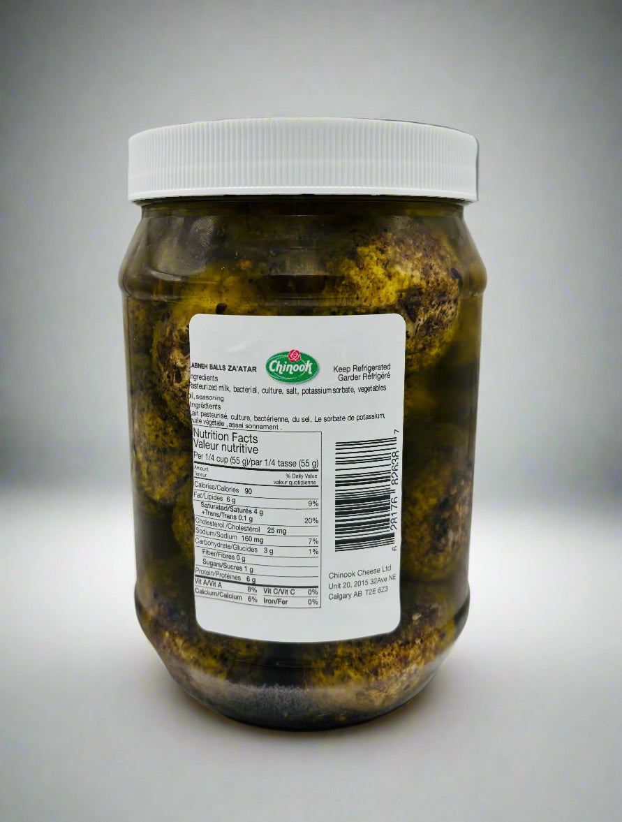 Labneh Cheese Balls, Za'atar Flavour - Mediterranean Yogurt Cheese, 90 ...
