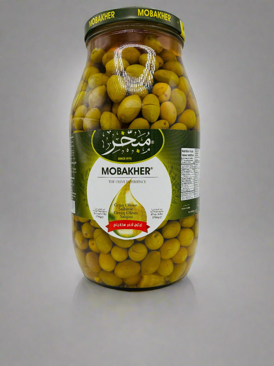 Mobakher Green Olives Salqini, 2750 Grams