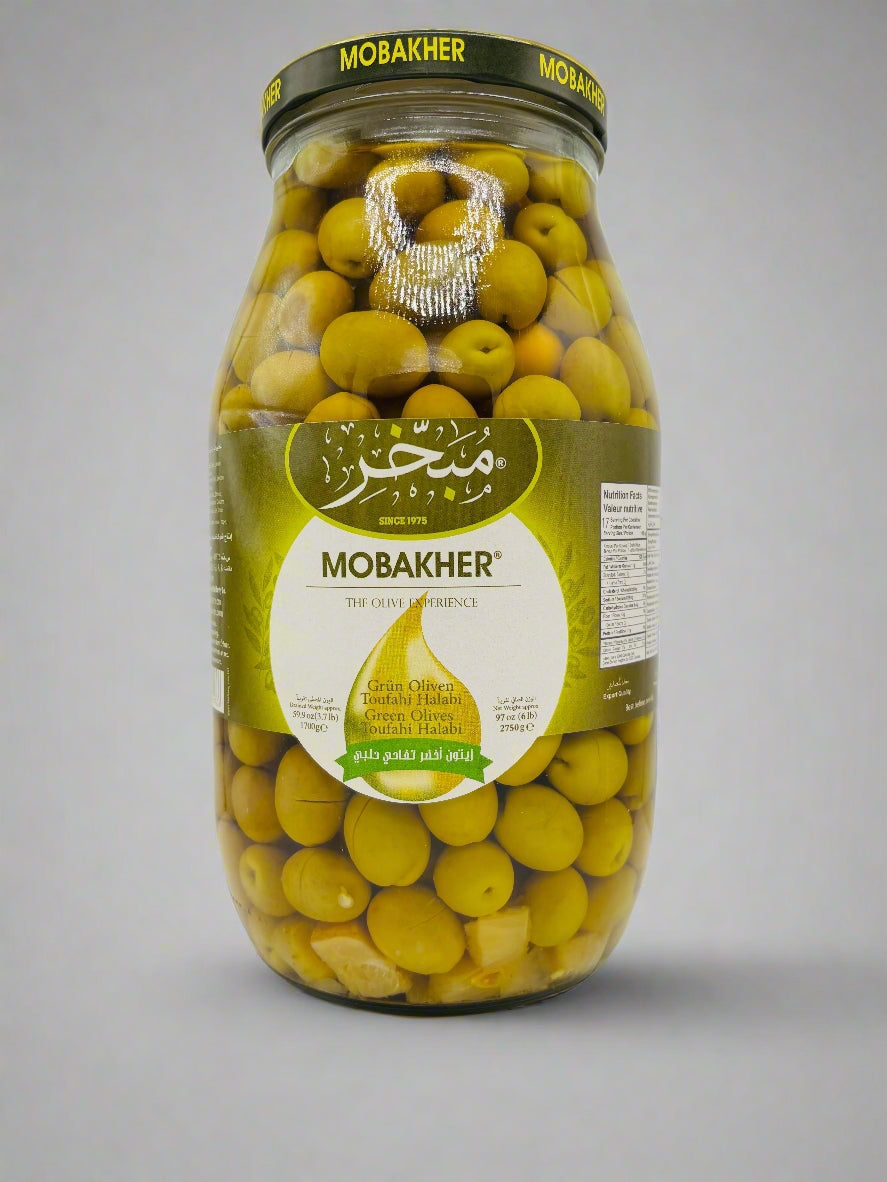 Mobakher Green Olives Toufahi, 2750 Grams