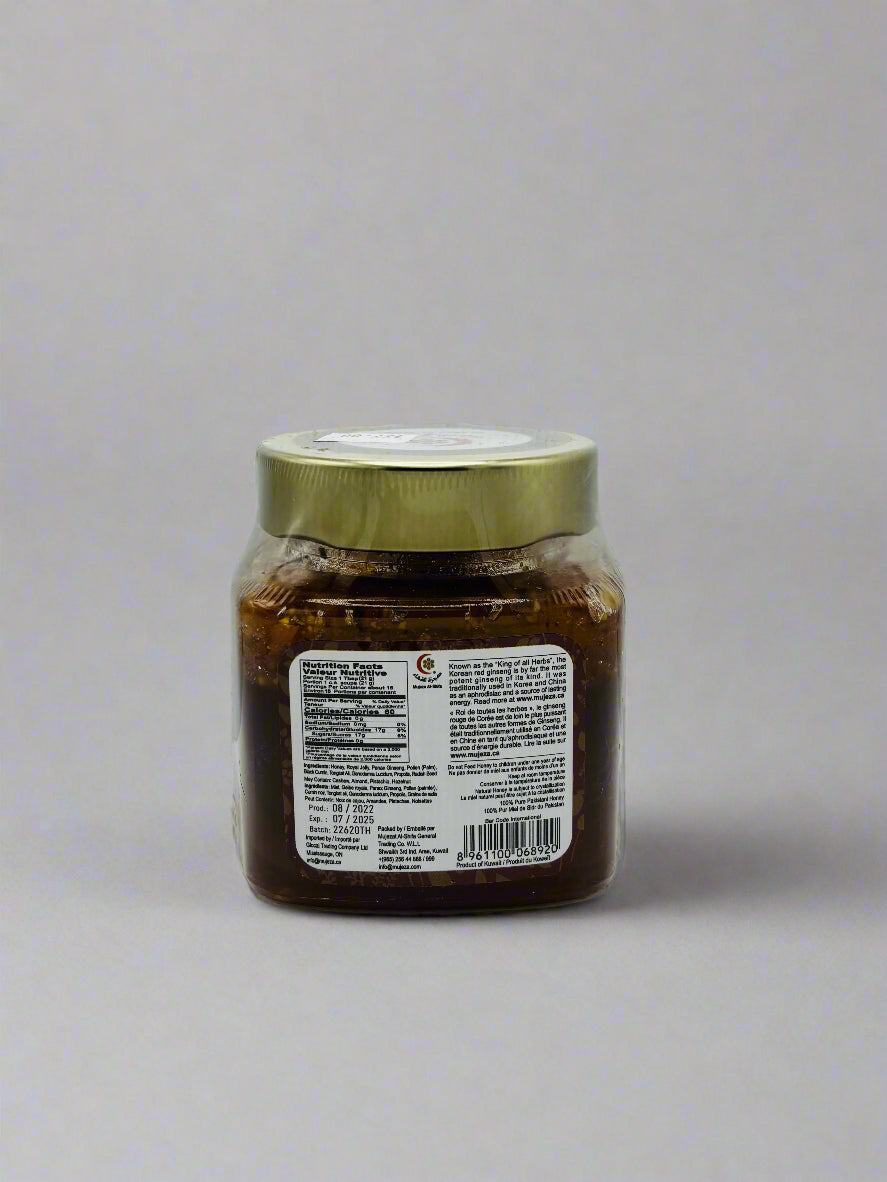 Mujeza Al-shifa Mountain SIDR Honey With Korean Red Ginseng, Nuts & Royal Jelly, 250 Grams
