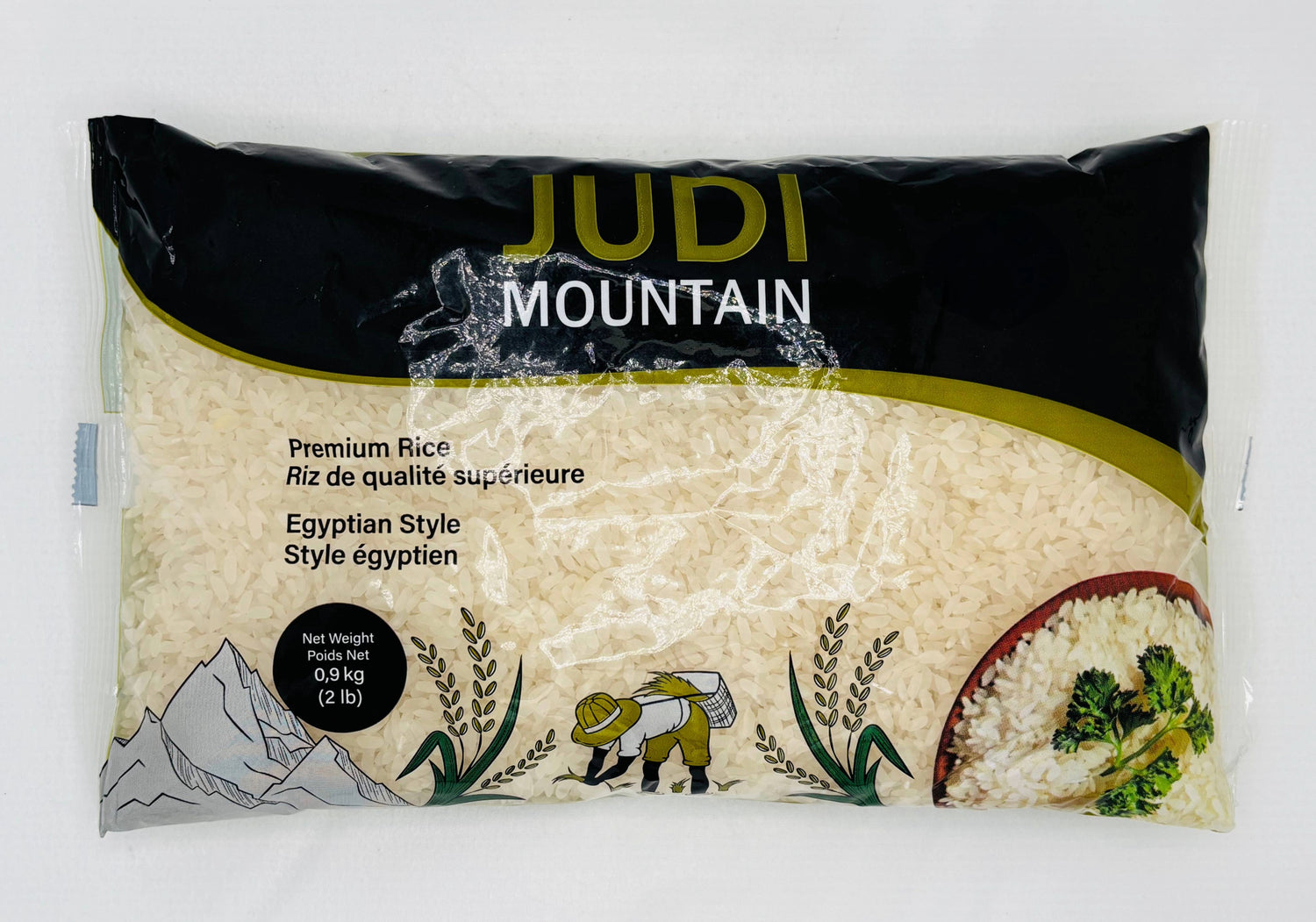 Judi Mountain Premium Rice, Egyptian Style, 0.9 KG